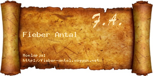 Fieber Antal névjegykártya